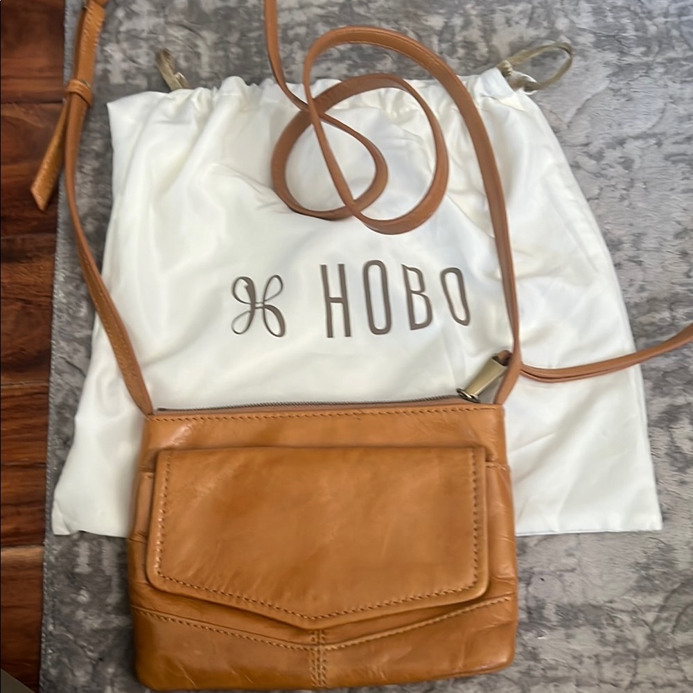 Hobo Tan Leather Crossbody Bag